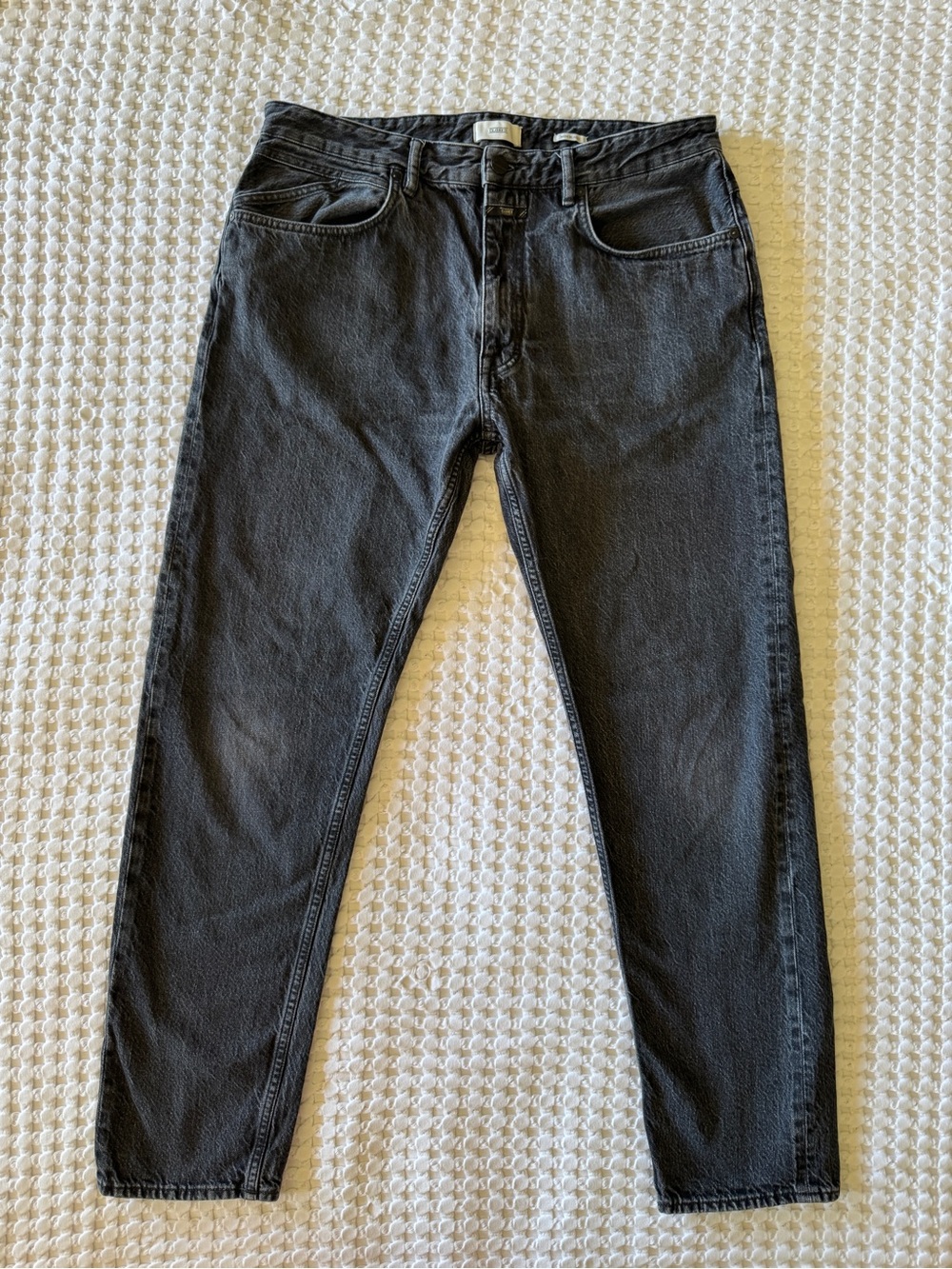 Closed Men’s 36 Black Wash Tapered Jeans Made in Italy - Picture 2 of 9